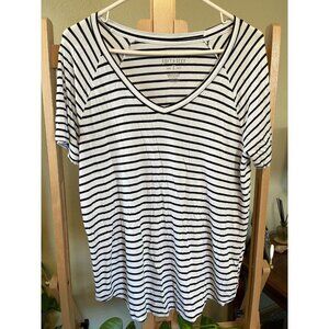 Black and White Stripe Soft & Sexy Tee | American Eagle | Size S